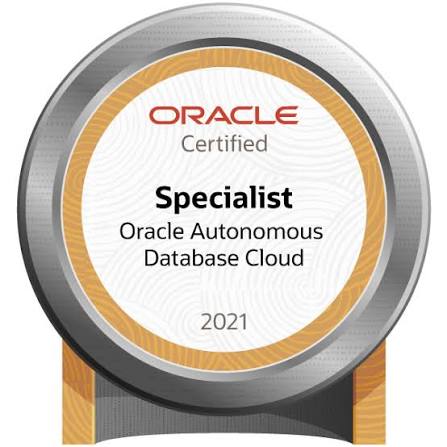 Oracle Autonomous Database Cloud 2021 Specialist
